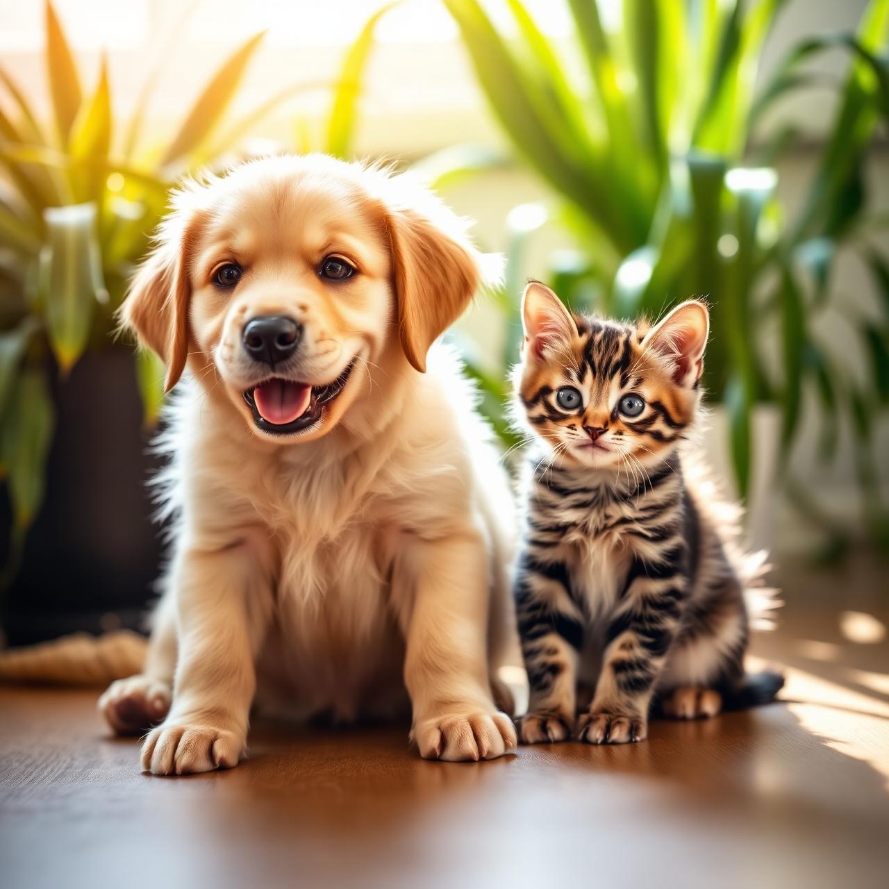 Happy puppy and kitten — animals across the EU